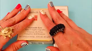 Elizabeth Arden Capsules Ceramide Eyes and Dynamisant Serumsvisuals ASMRHand Movements [upl. by Harmonia]