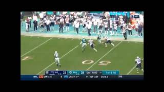 Dolphins beat Patriots last play Gronk is on defense [upl. by Etka940]