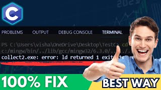 How to Fix quotCollect2 Error LD Returned 1 Exit Statusquot Error When Running C Code 2024 [upl. by Ziagos]