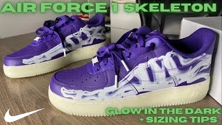 Air Force 1 Skeleton Purple On Feet Review [upl. by Harli]