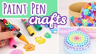 3 Posca Paint Pen Projects  Easy Paint Marker Crafts [upl. by Akehsar]