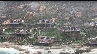 Aerial Video Shows Destruction in Virgin Islands [upl. by Annazor457]