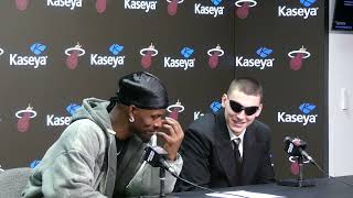 Jimmy Butler amp Tyler Herro Talk Miami Heat Loss To Kings 3rd Quarter Woes Road Trip Pelle Larsson [upl. by Anatak]