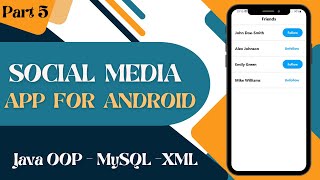 Social Media App for Android using Java and MySQL Part 5 [upl. by Chev]