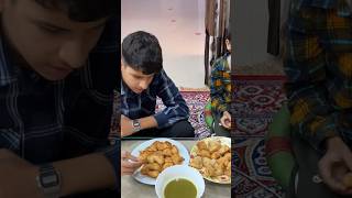 Samose Challenge 🤔😍funny souravjoshivlogs dailyvlog comedy piyushjoshivlogs shorts shortsfeed [upl. by Thorbert227]