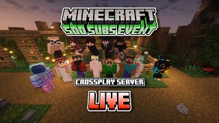 Minecraft  Crossplay Server with Viewers Road to 700 Live [upl. by Cj]