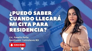 ¿PUEDO SABER CUANDO ME LLEGARÁ MI CITA DE RESIDENCIA visausaseispasosboletindevisasasesoria [upl. by Herson212]