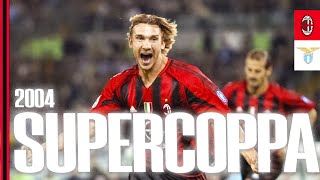 Shevchenkos hattrick for the Supercoppa 2004  AC Milan 30 Lazio  Full Match [upl. by Aicemed]