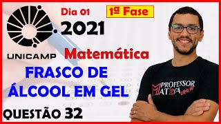 UNICAMP 2021  Gabarito Matemática  Dia 1  Questão 32  Volume Cilindro [upl. by Crudden]