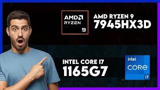 AMD Ryzen 9 7945HX3D vs Intel Core i7 1165G7 Comparison [upl. by Freddy]