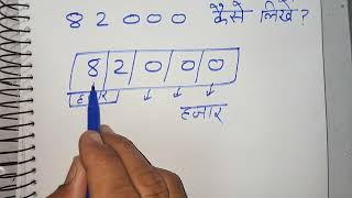 ₹82000 शब्दों में कैसे लिखते हैं  82000 Kaise likhate hai  82000 number Spelling Hindi English [upl. by Brandea]