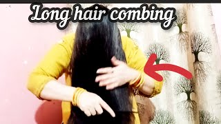 long hair combing ll long hair combing women 🥰🪮 [upl. by Richmond806]