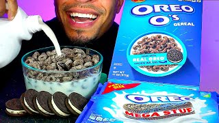 ASMR OREO OS COOKIE CEREAL MILK  EATING MOUTH SOUNDS NOISES NO TALKING  MUKBANG [upl. by Anaiq605]