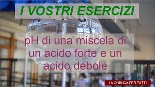 Esercizi di chimica pH di una miscela di un acido forte e un acido debole [upl. by Bridwell]