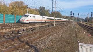 FLIXTRAIN und ICE Durchfahren Bahnhof Rathenow am 20102024 [upl. by Alejoa]