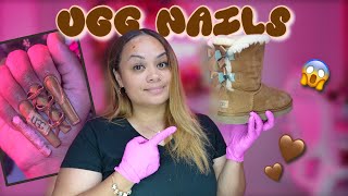 LETS TRY UGGS NAILS😱 Winter Hard Builder Gel Nails Tutorial  LGNPro [upl. by Den]