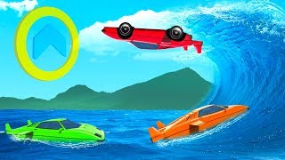 Can You Make The IMPOSSIBLE WAVE JUMP  GTA 5 Funny Moments [upl. by Filippo]