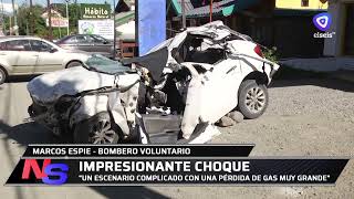 Impresionante choque en el kilómetro 4 de la Avenida de los Pioneros [upl. by Wheeler]