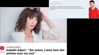 ☯ ➭ Isabelle Adjani Sa Vérité sur les vaccins Interview Complète [upl. by Artekal21]