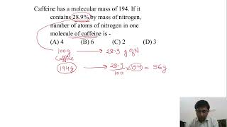 caffeine has a molecular mass of [upl. by Yruoc]