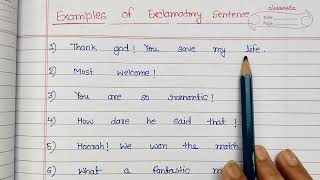 Examples of Exclamatory Sentence [upl. by Aihcropal]