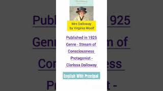 Mrs Dalloway by Virginia Woolf englishliterature novel education shortvideo [upl. by Esteban]