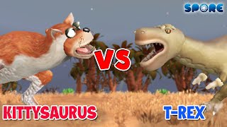 Kittysaurus vs Trex  Cartoon vs Dino S4E1  SPORE [upl. by Urien]