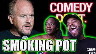 Louis Ck Smoking Pot HILARIOUS BLACK COUPLE REACTS [upl. by Emyle]