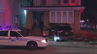 Car swerves into house [upl. by Lairea]