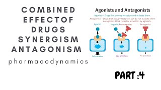 synergism antagonism combined effect of drugs pharmacodynamics generalphramacology [upl. by Neumann]