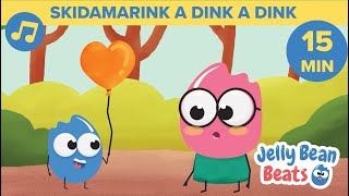 🩷 Skidamarink A Dink A Dink amp MORE Childrens Songs  15 MIN  Songs for Kids 🎵 Jelly Bean Beats [upl. by Loseff]