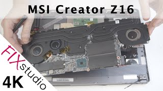 MSI Creator Z16  disassembla amp upgrade 4k [upl. by Michail675]