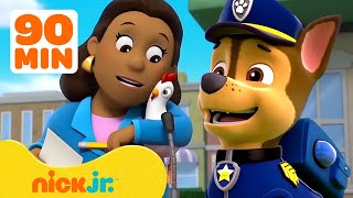 PAW Patrol Marshall Rescues Mayor Goodway amp Chickaletta w Chase  90 Minutes  Nick Jr [upl. by Ttessil580]