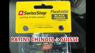 Changement des patins de freins chinois pour du SwissStop [upl. by Macintosh]