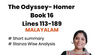 Odyssey summary Malayalam Homer The Odyssey [upl. by Xena]