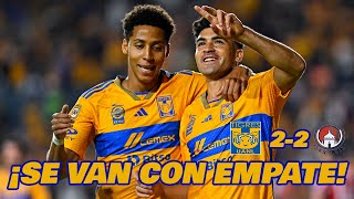 TIGRES VS SAN LUIS CON EMPATE LIGA MX APERTURA 2023 JORNADA 16  EN ZONA FUT [upl. by Francklin354]