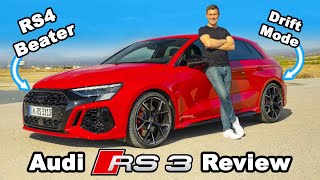 New Audi RS3 review  its 060mph amp 14 mile will blow your mind [upl. by Seuguh]