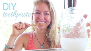 HOW TO MAKE NATURAL TOOTHPASTE with Coconut Oil  Baking Soda  Vegan  Organic [upl. by Basile]