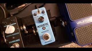 Koogo Acoustic PAC1 Acoustic Simulator Pedal Demo and Review [upl. by Battat]