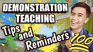 Demonstration Teaching Tips and Reminders For Undergrad and Teaching Applications Tagalog [upl. by Paddy]