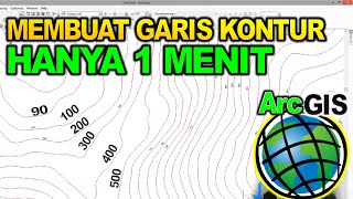 Tutorial Membuat SHP Garis Kontur  ArcGIS [upl. by Spillar]