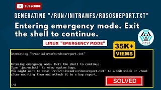 Linux Emergency Mode Error  RHELCentOS SOLVED [upl. by Biagi545]