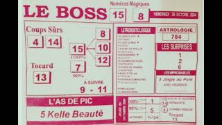 Journal le boss pour demain 25102024 [upl. by Ylreveb454]