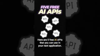 5 FREE AI APIs You Should Use ai developer llm softwaredeveloper code coding [upl. by Belden]