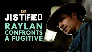 Raylan Confronts a Fugitive  Scene  Justified  FX [upl. by Darryn]