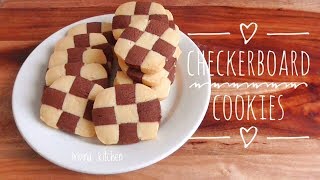 RESEP KUE KERING PAPAN CATUR  CHECKERBOARD COOKIES RECIPE  Trivina Kitchen [upl. by Sidonius]