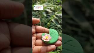 DIY water lilly pad with clay🍀satisfyingcrativeart clay clayartidea art satisfying [upl. by Ardnuhsal]