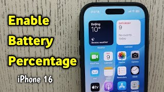 How To Enable Battery Percentage in iPhone 16 [upl. by Sumedocin714]