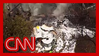 Video shows passenger plane falling out of sky over São Paulo Brazil [upl. by Ecirtaed]