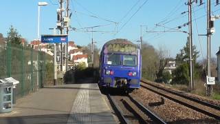 BB27300 et VB2N  Départ de la gare de Juziers sur la ligne J du Transilien [upl. by Effie]